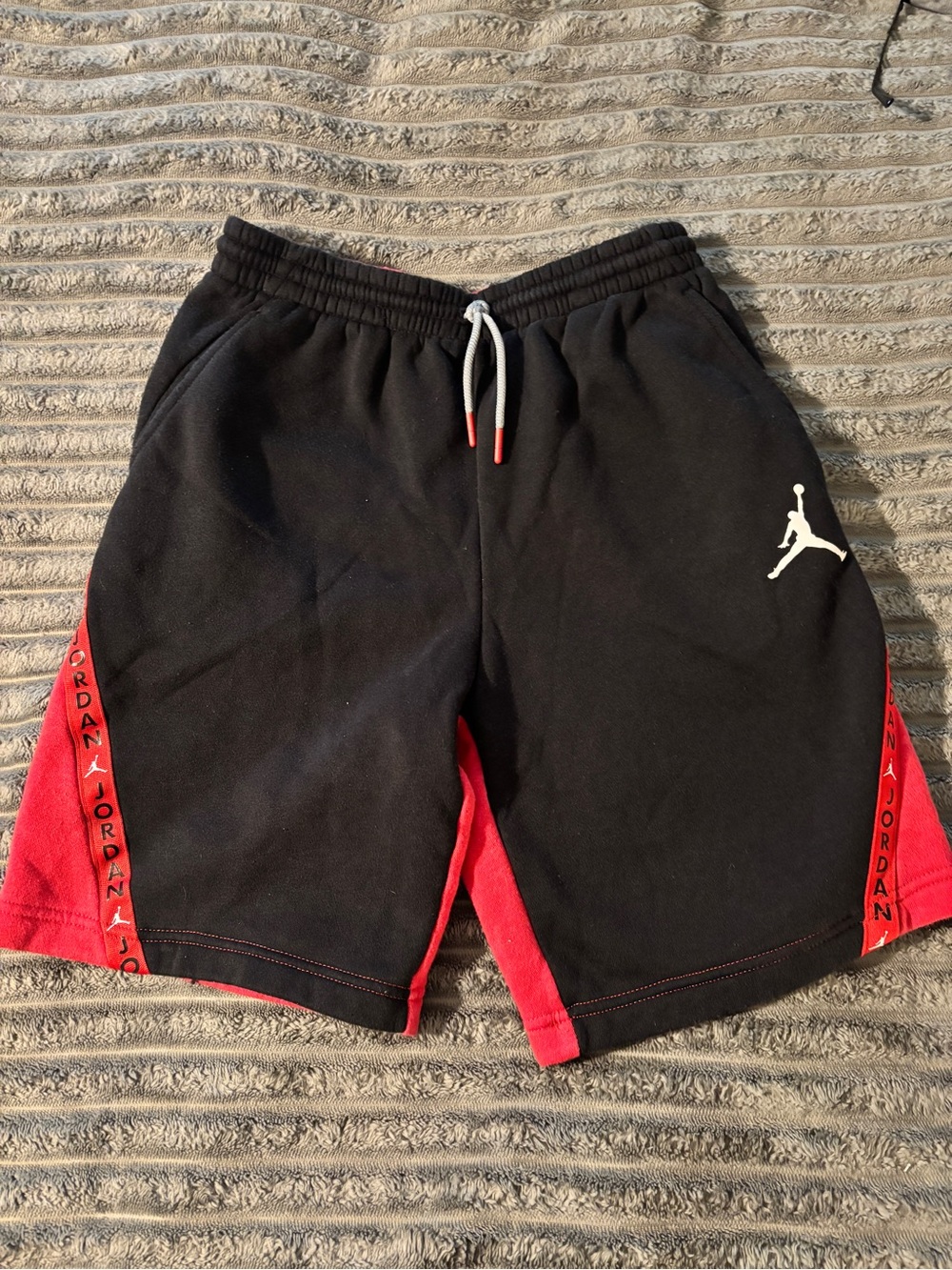 Jordan Black & Red Athletic Shorts with Jumpman Logo